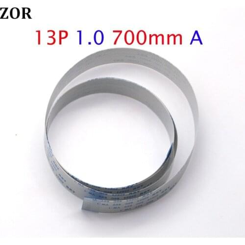 10pcs FFC FPC flat flexible cable 1.0mm pitch 13pin Forward Length 700mm Ribbon Flex Cable 13 pin 13P AWM 20624 80C 60V VW-1