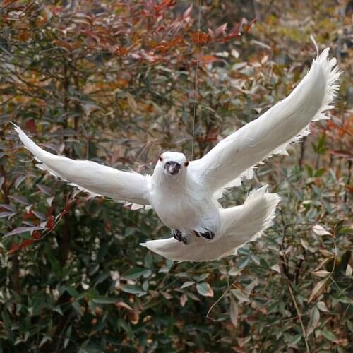 Artificial Doves Pigeon Realistic Feather Birds Figurines Miniatures Home Wedding Decoration Craft Ornaments