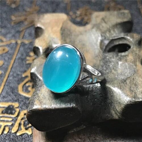Genuine Natural Green Amazonite Ring Jewelry For Woman Lady Men Crystal Love 16x13mm Oval Beads Gemstone Adjustable Ring AAAAA