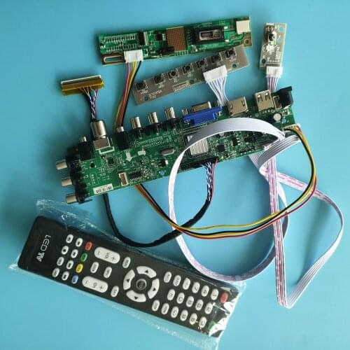 Kit For LTN156AT01 remote board Panel Controller Digital DVB-C DVB-T VGA CCFL TV USB AV LCD 15.6" 30pin 1366X768
