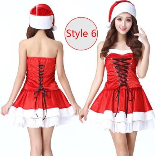 Cosplay Costumes Halloween Santa Claus Christmas Helper Fancy Dress Costume Xmas Party Outfit & Hat