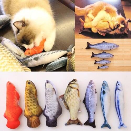 Creative Catnip Toys For Cats Simulation Fish Plush Pet Toys Chew Toy Pillow Cats Toy Pet Pillow Toy