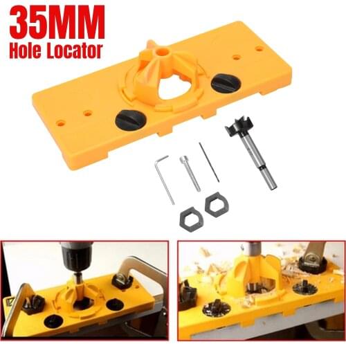 35MM Hole Locator Wood Hinge Opener Hinge Punch Hinge Opener Woodworking Drilling Tools Hole Drill Guide Wood Cutter