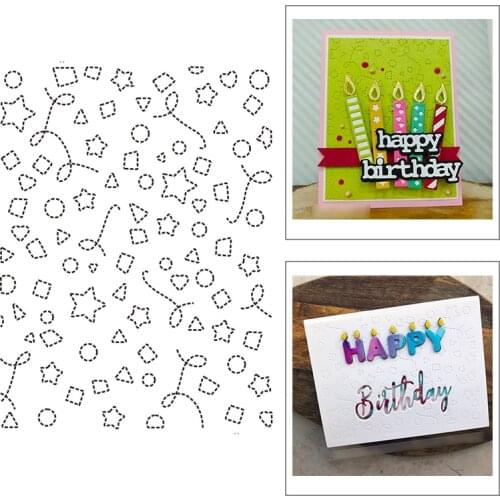 2021 New Rectangle Background Star Metal Cutting Dies For Mould Cut Making Album Greeting Card Scrapbooking DIY No Stamps Sets