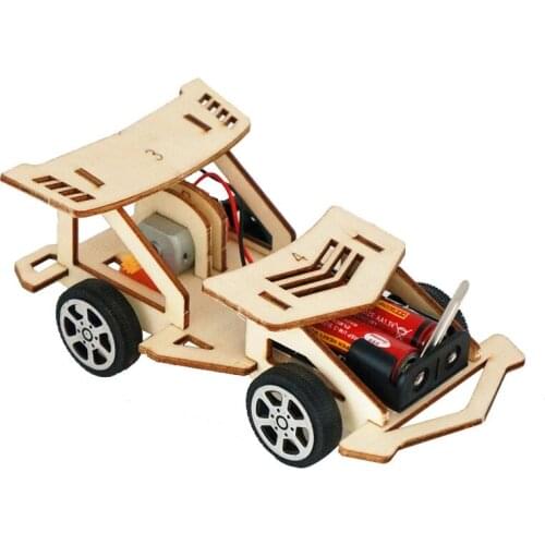 Student DIY racing car assembled model remote control educational toy material kit childrens educational toy