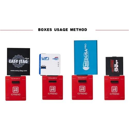 MOORC Emmc Box ICFriend 3 in 1 Nand Support UFS BGA 254 153 95 With Z3X Easy Jtag EMMC BGA 13 IN 1 IP