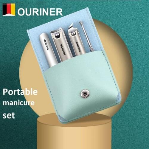 Portable Manicure Set Pedicure kit Stainless Steel Nail Clippers Tool Travel Grooming Case Gift Box Nail Scissors set