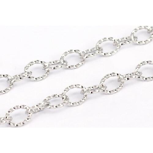 10M 304 Stainles Steel Cross Cable Figaro Chain Jewelry Findings Unwelded Chains DIY Making Accessories