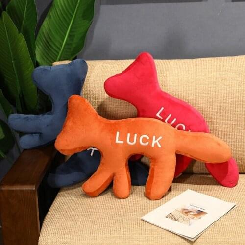 Luck Fox Shape Plush U Shape Pillow Chair Cushion Soft Cartoon Animal Stuffed Doll Creative Birthday Gift For Kids Girls Boys