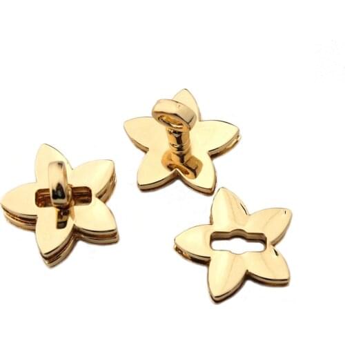 1pcs Zinc Alloy Star Shape Turn Lock New Style Twist Lock Clasp Leather Craft Women Bag Handbag Shoulder Bag Purse DIY Hardware