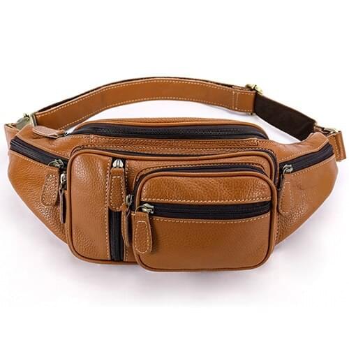 Belt Waist Bag Phone Pouch High Quality Chest Messenger Bag for Man Leather Travel Waist Pack Fanny Pack Men Leather
