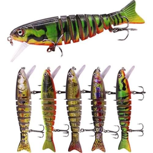 Lure Bait Colorful Spray Paint Artificial Section Fish 5-Color UV Hot Stamping Plastic Bait Fishing Lure