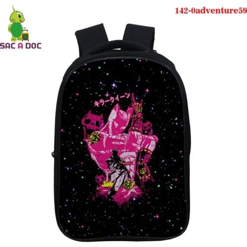 Jojo Bizarre Adventure School Backpack Anime Knapsack Kids Rucksack Travel Bags Large Waterproof Multifunction 3D Anime Backpack