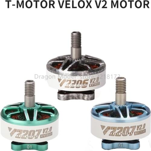T-Motor VELOX V2207 V2306 V2.0 1750KV/1950KV/2550KV V2306 1950KV/2400KV 5~6S 4-6S 3-4S Motor for FPV Racing Drone
