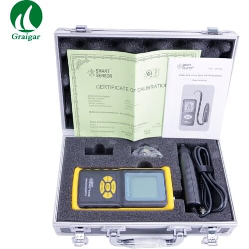 Smart Sensor High Accuracy Digital Vibration Meter AR63B Vibrometer Tester 0.1~199.9m/s