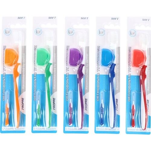 V-Shaped Bass Brushing Toothbrush Soft Bristles V-Trim Orthodontic Tooth Brush Teethbrush For Braces And Orthocontics Small Head