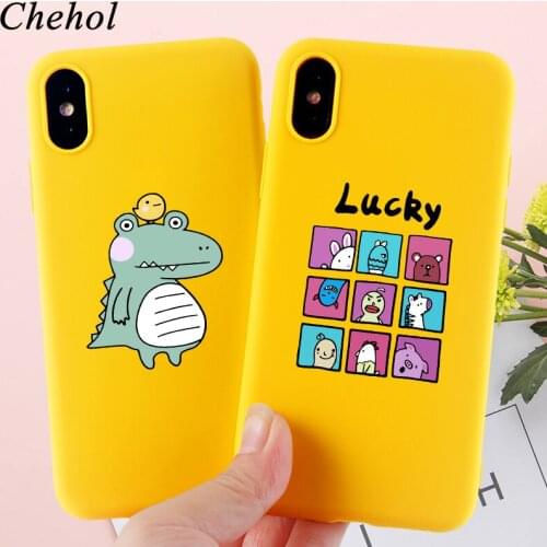 Funny Cartoon Phone Case for IPhone 11 SE Pro 8 7 6s Plus X XS MAX XR Animal Cases Soft Silicone TPU Fitted Back Covers Shell