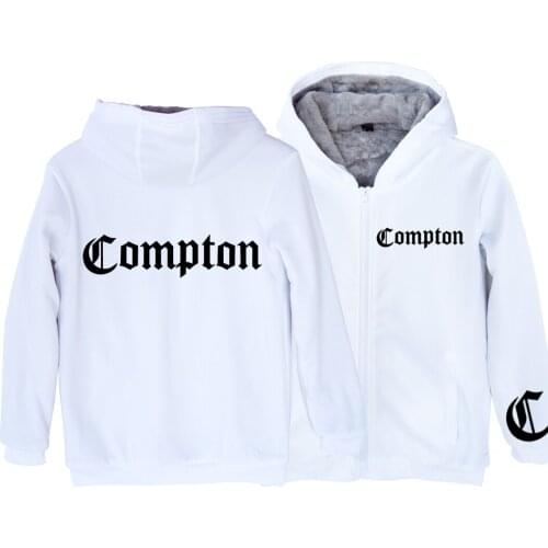 Woman Girl Parkas Full Zip Coat Gothic Compton Punk Plus Velvet Autumn Winter Couple Clothes ZIIART