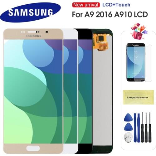 LCD For SAMSUNG GALAXY A9 Pro LCD 2016 A910 A9100 A910F/DS LCD Display Touch Screen Replacement For A9 pro a910 LCD Screen
