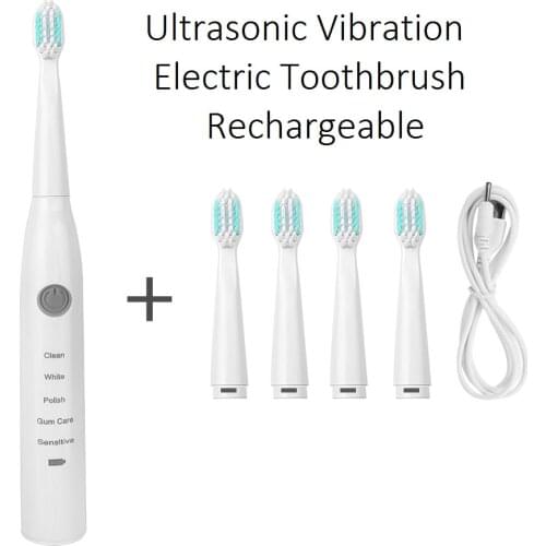 Acoustic Wave Adults Rechargeable Toothbrush Electric Children Electric Toothbrush Cartoon Pattern Oral Hygiene Cleaning Brush