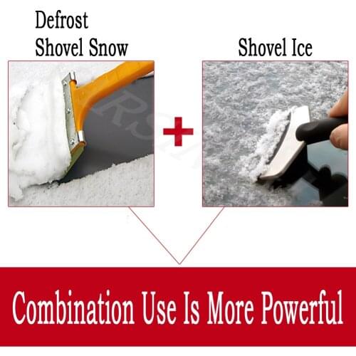 2pcs Car Windshield Ice Cleaning Tools Car Ice Scraper Car Winter Accessories Window Scraper Snow Remover