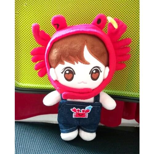 Free Shipping 2PCS Set 20cm Plush Doll Clothes Overalls Hoodie Baby Doll Accessories Outfit for Idol Figure Dolls Plushies Toys