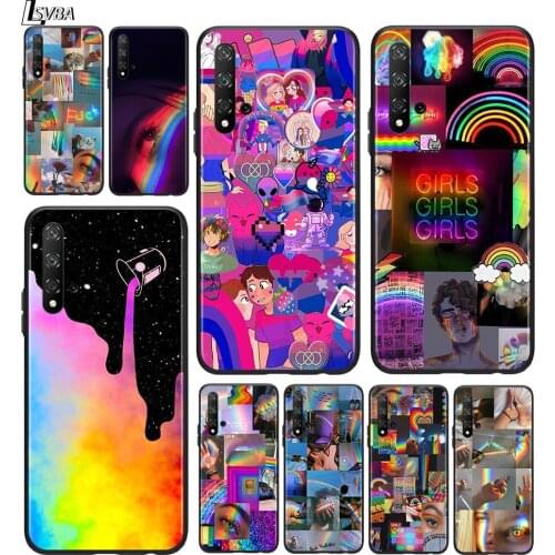 Gay Lesbian LGBT Rainbow For Huawei Honor V30 30S 30i 30 View 20 V20 20E 20i 20S Lite Pro Plus 5G Phone Case