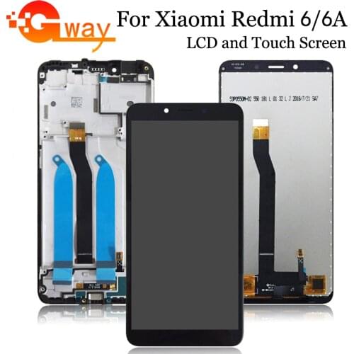 Black/white For xiaomi Redmi 6A/6 LCD Touch Screen Display Digitizer For Xiaomi Redmi6/6A LCD Display Touch Screen with frame