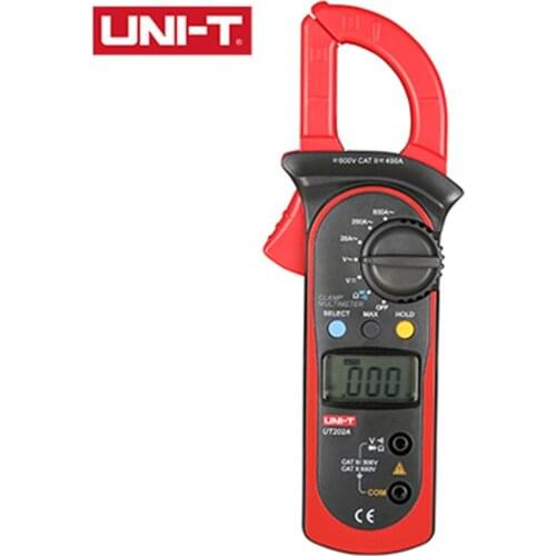 UT202A+ UT204+ Digital AC DC Current Clamp Meter Multimeter True RMS 400-600A Auto Range Voltmeter Resistance Test