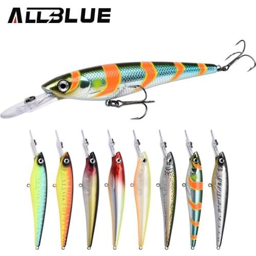 ALLBLUE OSPPEY 110F Trolling Minnow 110MM 16.2G Fishing Lure Floating Wobbler Pike Crank Artificial Bait Depth 1.5-2.5M TackleCr