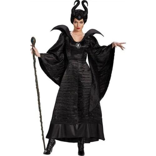 Black Witch Costume Halloween Sleep Curse Queen Drama Dress Stage Performance Uniform halloween costumes for women adult