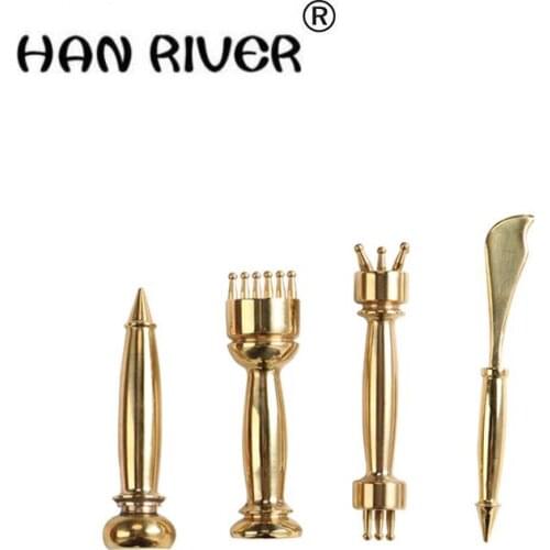 HANRIVER 2018 4 piece in massage stick point bar/massager pestle needle therapy scrapping knife