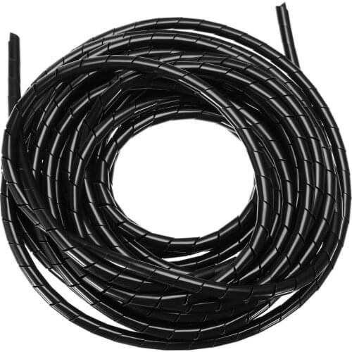 Mayitr 1pc 10M 8mm Spiral Manage Cable Cord Professional Polyethylene Spiral Wire Wrap Hose Cable Tube Onsale