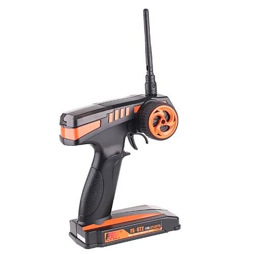 2.4G FS-GT2 2CH Radio Model RC Transmitter & Receiver Car Boat Very low power consumption High receiving sensitivity