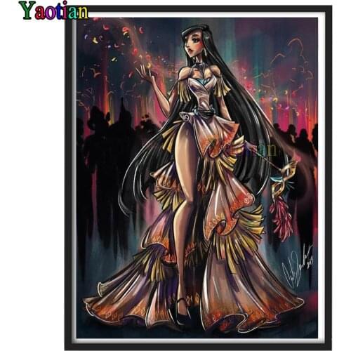 Cartoon Princess DIY Diamond mazayka,5d Painting Diamond Embroidery Cross Stitch diy square round drill Home Decor