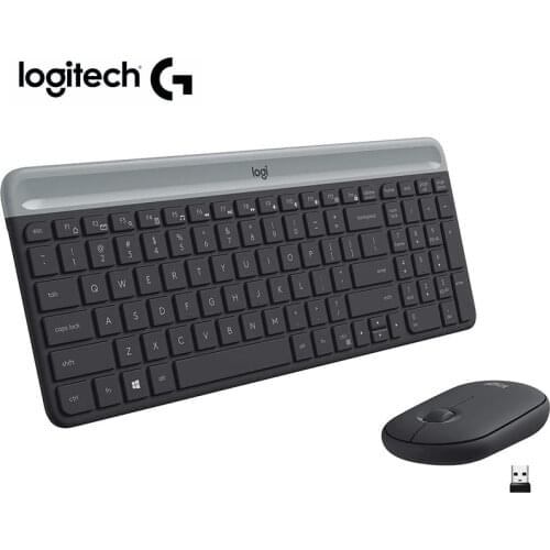 Logitech MK470 Slim Wireless Keyboard and Mouse Combo USB M350 PEBBLE 1000 DPI Silent Mice for Laptop PC Home Office Use