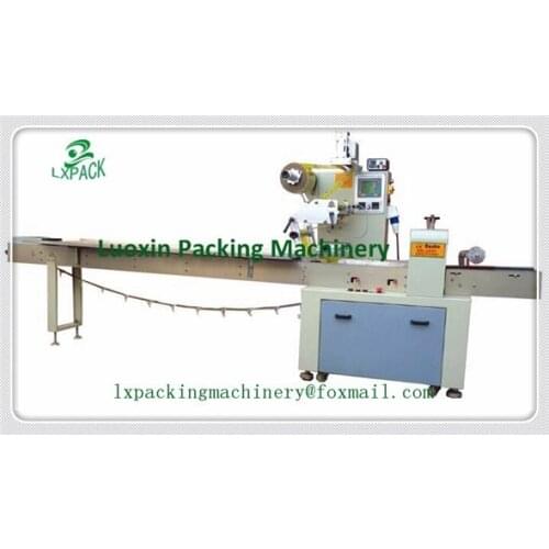 LX-PACK Brand Lowest Factory Price Flow Package Machine for biscuit cookies Horizontal Flow pack machine Auto Flour Packer