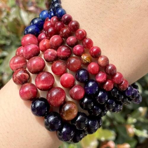 Natural Multicolor Tiger Eye 7 chakra Stone Round Beads For Jewelry Making 6/8/10mm Spacer Loose Beads Diy Bracelet Necklace