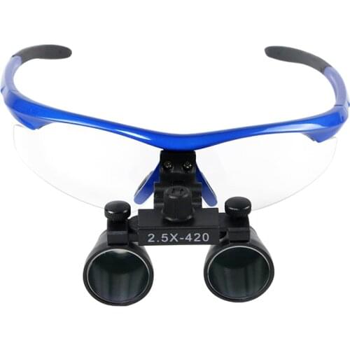 New big sale Blue ultra-light small 2.5X Dental Loupes Dentist Optical Glasses Surgical Medical Binocular Loupes