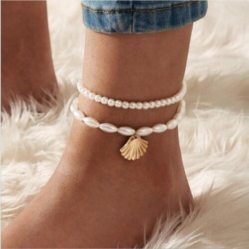 New Bohemian Colorful Turkish Eyes Anklets for Women Gold Color Beads Summer Ocean Beach Ankle Bracelet Foot Leg Jewelry