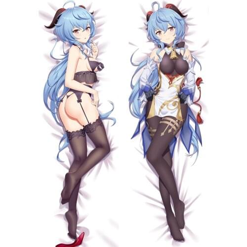 Newly Design Hot Game Genshin Impact Ganyu Pillow Cover Cushion Otaku Dakimakura Body Hugging Cosplay Pillowcase