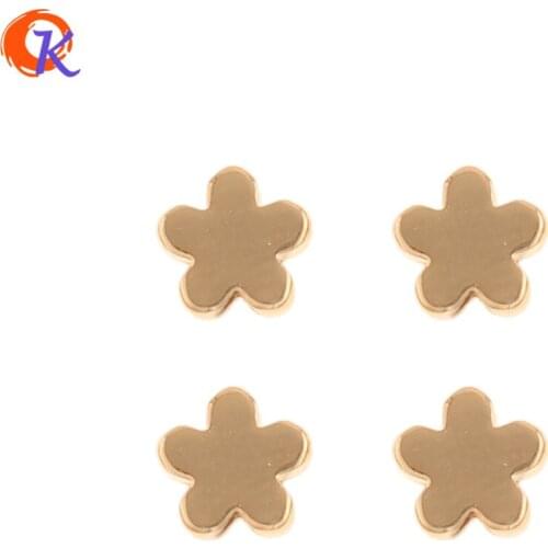 Cordial Design 100Pcs 6*6MM Jewelry Accessories/DIY Earrings Making/Genuine Gold Plating/Flower Shape/Hand Made/Earring Findings