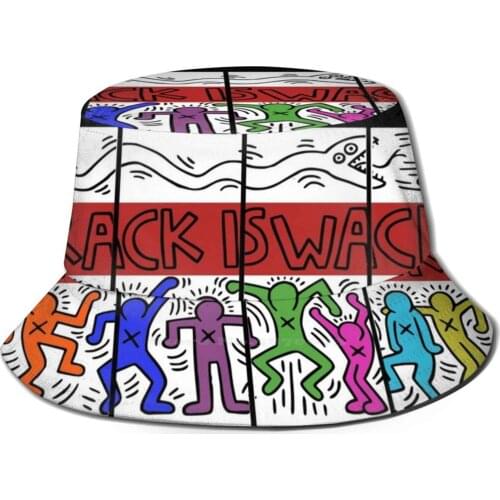 Unisex Fisherman Hats Cap Pop Art Vintage 80S Cool Haring Cute Funny Cartoon Psychedelic Retro Aring 80S Fashion Wyld Stallyns