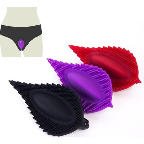 Wearable Leaf Clitoris Stimulator Vibrator Women Masturbation Female Privates Labia Vibrating Massager Vibrator Panties Sex Toys