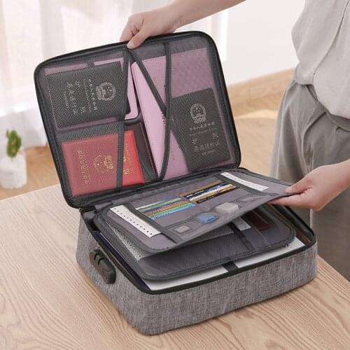Document Ticket bag Multifunction storage box Certificate Files Organizer For Home Travel Important Items Folder Storage Bags