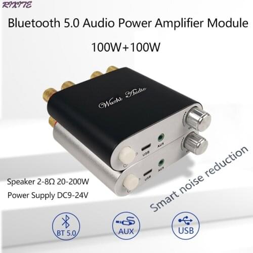 TPA3116D2 100Wx2 Bluetooth 5.0 Wireless Stereo Audio Power Amplifier Board Car AMP Amplificador Home Theater ZK-1002D