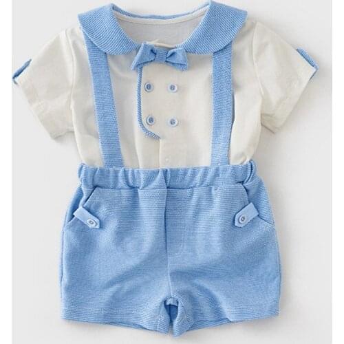 Vlinder Baby Boy Clothes Kids Clothes Summer Short Sleeves T-shirt Sets Snug Suit Infant Cotton T-shirt Pants 2pcs set 9M-3T