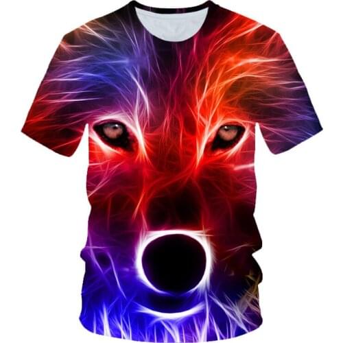 4-20 Years Old 2020 Summer Children 3D T-shirt Kids Animal Wolf Galaxy Cloud Moon Funny Printed T shirt Boys Girls Tshirts Tops