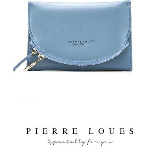 Ladies Luxury Fashion High-Quality Horizontal Solid Color Portable Multi-Function Zipper Buckle Hand Wallet