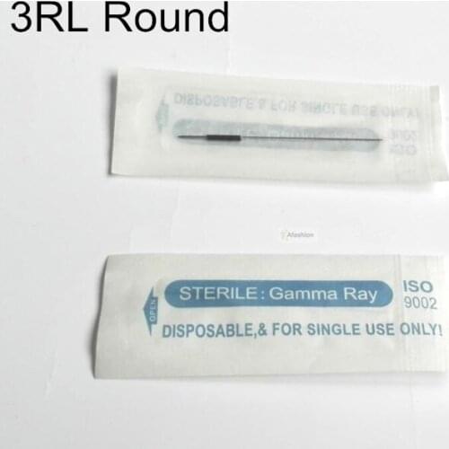 100pcs Automatic Machine Round 3RL Tattoo Needles Permanent Makeup 3d eyebrow lip tattoos pen tools accessory